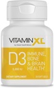OmegaXL VitaminXL D3 High Potency Daily Vitamin D 5000 IE 125mcg Immune Support Supplement - Bevordert gezonde spierfunctie en sterke botten - Non-GMO, Glutenvrij - 30 Softgels