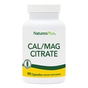 NaturesPlus Cal/Mag Citrate - 90 Vegetarische Capsules - 500 mg Calcium, 250 mg Magnesium - 30 porties