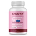 BESTVITE Glucosamine Chondroitin MSM 500/400/100 per capsule (240 capsules) met gepatenteerde OptiMSM - Maximale sterkteformule voor gezamenlijke ondersteuning - Geen stearates - Glutenvrij - Niet GGO