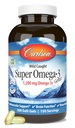 Carlson - Super Omega-3 Gems, 1200 mg Omega-3 Vetzuren met EPA en DHA, Wild-Caught Norwegian Fish Oil Supplement, Duurzaam Bron Capsules 300 Softgels