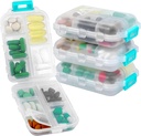 4PS Travel Pill Organizer met 164 Slice Labels,10 Compartments Travel Pill Box Portable Vouwbare kleine pil geval Daily Pill Container Gebruikt voor Carry Storage Medicine Organisator door M Muchengbao (White)