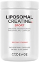 Codeage Liposomale Creatine Monohydraat Supplement, Pure Creatine 2500mg - 3 maanden Supply, Micronized, Creatinine Muscles Sport Voeding en Atleten, Non-GMO - 360 Capsules