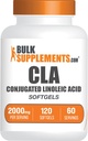 BulkSupplements.com CLA Softgels - Vervoeging Linolzuur, CLA Supplementen - Glutenvrij, 2 Softgels per Serving (2000mg), 120 Tellen (Pack of 1)