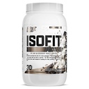 Recherche sur les nutriments IsoFit Whey Protéine Poudre Instantanée 100% Whey Protéine Isolée (30 portions (paquet de 1), Cookies & Crème)