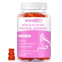 Inositol Gummies sans sucre, Myo-Inositol et D-Chiro Inositol 40:1 Supplément de rapport pour les femmes, fertilité, équilibre hormonal, santé ovarienne, 60 comte