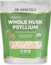 Dr. Mercola Organic Whole Husk Psyllium Dieetsupplement, 68 Servers (12 Ounces), Goede Bron van Dieetvezel, Ondersteunt Decompensative Health, Niet GGO, Glutenvrij, Sojavrij, USDA Organisch