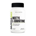NutraBio Acetyl L-Carnitine (ALCAR) Supplement, 500mg - Steun Natural Energy Production, Metabole Management, en algemene gezondheid, 90 capsules