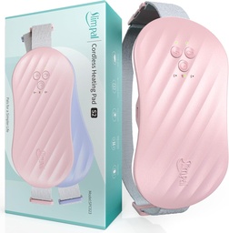 Slimpal AI Portable Verwarming Pad voor Periode Krampen, Smart AI Heat Chip, Elektrische Cordless Verwarming Riem voor Terug, Belly, Waist, Maag, Menstrueel Draagbare Verwarmings Pad Cadeaus voor Meisjes Vrouwen Haar Roze S2