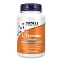 NOW Supplementen, L-tyrosine 500 mg, Ondersteunt Mentale Alertheid*, Neurotransmitter Ondersteuning*, 120 Capsules