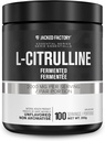 Ge Jacked Factory L-Citrulline - Gefermenteerd L Citrulline Poeder, Nitrikoxide Booster voor verhoogde bloedstroom, sterkte, & endurance - 100 porties, ongearomatiseerd