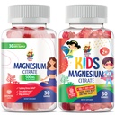 SUNNY SAM Magnesium Gummies for Kids 100mg and Magnesium Gummies for Adults - 500mg. Kalm Magnesium Kauwen - Magnesium Citrate Kauwbare Supplement voor Mood & Muscle Support