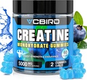 Creatine Monohydraat 5g per portie, Geen Sugar Creatine Supplementen Ondersteuning voor kracht, prestaties, energie, herstel, Glutenvrije Creatine voor vrouwen en mannen (60 Gummies)
