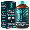 Suppresseur de l'appétit pour la perte de poids, suppresseur de la faim - pilules de régime qui fonctionnent rapidement pour les femmes et les hommes - Garcinia Cambogia, Glucomannan, White Rein Bean Carb Blocker et Fat Burner - 60 Veggie Caps