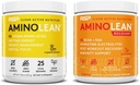 RSP NUTRITION Vegan AminoLean Pre Workout Energy (Pineapple Coconut 25 Servings) met AminoLean Recovery Post Workout Boost (Blood Orange 30 Servings)