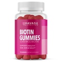 5000 mcg Biotine Gummies voor haar, huid en nagels - Veganistisch supplement voor vrouwen en mannen - GLP-1 Voedingsondersteuning ter bevordering van Lucious Locks en Radiant Skin - Vitamine B7 - Aardbei smaak, 90 Tel.