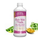 Trésor enterré Cheveux, peau et ongles avec MSM Biotin Aloe Vera plus vitamines et minéraux dans un complexe alimentaire complet liquide haute puissance pour cheveux plus pleins, ongles plus forts et peau plus claire 16 oz
