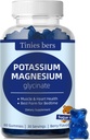 Kalium Magnesium Gummies, Kalium Gummies Suiker Gratis voor volwassenen Kids, Ondersteuning Been Krampen & Spier & Hart Gezondheid, Magnesium Glycinate Gummies Beste voor Bedtijd, Veganist, Non-GMO, Berry Flavor, 60