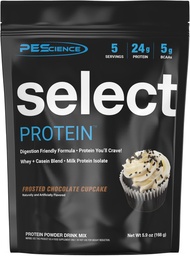 PEScience Select Protein Powder, Wei en Caseïne Blend, Clean Protein Powder for Women and Men, Low Calorie, Low Carb, Keto Friendly, Glutenvrij - Frosted Chocolate Cupcake - 5 porties