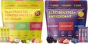 Keto Vitals Tropical & Berry Assorted 2 Pack Bundle Electrolyte Powder Bundle: Tropical & Berry Assorted Flavors - Sugar-Free & Zero Calorie Electrolyte Drink Mix Packets, 60 Servers