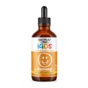 BIORAY Kids NDF Tummy, framboise - 4 fl oz (120 mL) - Mélange probiotique 11-Strain - soutient la réponse immunitaire dans le tube IG - non-OGM, végétalien, sans gluten - approx. 120 Services