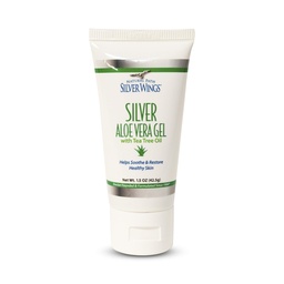 Natuurlijke pad Zilveren Wings 200ppm Zilver met Aloë Vera Gel en Tea Tree Oil - verzachtende huidverzorging - 1,5 oz