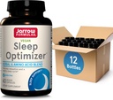 Jarrow Formulas Sleep Optimizer - 60 Veggie Capsules - Promoot gezonde slaapcyclus en ontspanning - Inclusief PharmaGABA, Hop Bloem, Valeriaan, Melatonine & L-tryptofaan 30 porties, Verpakking van 12