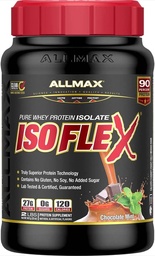 ALLMAX Nutrition - ISOFLEX Wei Proteïnepoeder, Wei Proteïne Isolaat, 27g Proteïne, Chocolademunt, 2 Pond
