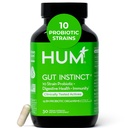 HUM Gut Instinct Dagelijkse Probiotica voor vrouwen en mannen, Digestieve Gezondheid, Lactobacillus, Bifidobacterium Strains for Immune Support, Probiotic Supplement for Healthy Gut Diversity, 30 capsules