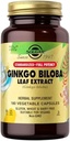 Solgar Ginkgo Biloba Leaf Extract - 180 Plantaardige Capsules - Standaard Volledige Potentie (SFP) - Non-GMO, Veganistisch, Glutenvrij, Zuivelvrij, Kosjer, Halal - 180 Servers