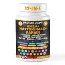 Dash of Vigor Amla Extract, Nattokinase, Papain, Diosmin, Hesperidin, Butchers Broom, Horse Chestnut, CoQ10, Kurkuma, Vitamine C en Rutin - 60 Capsules