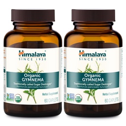 Himalaya Biologische Gymnema Sylvestre - Plantaardige glucose Metabolisme Support - USDA Organic, Non-GMO, Vegan, Glutenvrij, 700 mg, 60 Capletes (pakket van 2)