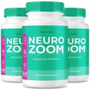 (3 Pack) Neuro Zoom Supplement, Neuro Zoom Organic Memory Supporting Formula, Neuro Zoom to Reduce The Negative Effects of Brain Fog, Neuro Zoom Used to Boost Memory, NeuroZoom Reviews (180 Capsules)