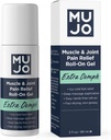 MUJO Extra Oomph — Gel de Relief de Douleur Rapide + Menthol organique + Relief musculaire ICY + Menthol à action rapide + Aloe + Arnica — pour douleurs articulaires et dorsales — 3 fl oz