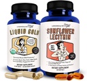 Legendairy Lait Liquid Gold + Sunflower Lécithine Supplément d'allaitement pour l'augmentation de l'offre de lait et pour les sucettes de lait obstruées - Suppléments d'allaitement pour le flux de lait et stimuler la production de lait