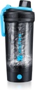 Bouteille de Shaker VOLTRX, Gallium USB C Mélangeur rechargeable de protéines électriques Shake, tasses de Shaker pour les shakes de protéines et de substitut de repas, sans BPA, fait avec Tritan, 24oz