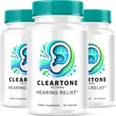 (3 verpakkingen) Cleartone Capsules, Cleartone Oorpillen, Cleart Tone Pillen voor het horen, Cleartone Official Capsules Geavanceerde Formule, Cleartone Pillen Reviews, Cleartone Tone voor algemene Oorgezondheid, 180, 3 maanden