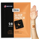 Klova Melatonine-vrije slaappatches voor volwassenen Natuurlijke slaaphulp met Ashwagandha, Valeriaan, GABA & L-Theanine 