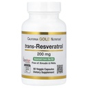 Resveratrol, 98% Pure Trans-Resveratrol, vrij van Emodin & PAH's, Italiaans geproduceerd, 200 mg, 60 Veggie Capsules