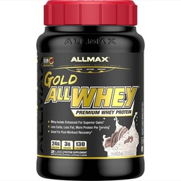 ALLMAX Nutrition Gold ALLWHEY, Cookies & Cream - 2 lb - 24 Gram eiwit per scoop - Glutenvrij, weinig karbonaadje en weinig suiker - ongeveer 30 porties