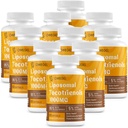 Liposomale Tocotrienols 1000mg - Hoge biologische beschikbaarheid Vitamine E Tocotrienols Supplementen,95% Delta & 5% Gamma Tocotrienol Capsules Ondersteuning Huid, Bone, Antioxidant 600 Softgels