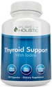 Pure Holistische Thyroid Support Supplement met Jodium - 120 capsules - 2 maanden levering - met L-tyrosine, B12, Magnesium, Ashwagandha, Kelp & More - Geformuleerd voor vrouwen - niet GGO
