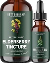 BetterLungs Mullein Leaf Extract en Vlierbessen Tinctuur Bundle - Lung Health Ondersteuning