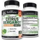 Citrus Bergamot 1000mg - Supplément Citrus Bergamot pour le cholestérol et la santé cardiaque - Ultra concentré à partir de fruits frais pour l'absorption améliorée - Vegan, non-OGM, sans gluten - 120 Mini Capsules