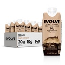 Evolve Plant Based Protein Shake, Café Mocha, 20g Vegan Protein, Dairy Free, No Artificial Sweteners, Non-GMO, 10g Fiber, 11oz, (12 Pack) (Formule May Vary)
