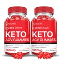Justified Laboratories Keto Crave Keto ACV Gummies (1000 mg) - 60 Count, Pack of 2 - Formulated with Apple Cider Vinegar, Folate & Vitamin B12 - Non-GMO, Vegan, Gluten Free - 60 Servings