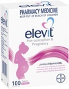 Elevit Zwangerschap Multivitamine met Jodium 100 tabletten (100 dagen) - Gemaakt in Duitsland-Geïmporteerd uit Nieuw-Zeeland