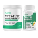 Creatine Monohydraat Poeder 500 Gram & Creatine Capsules, Pure Micronized Creatine Supplementen voor de opbouw van spieren, Pre & Post Workout Creatine Powder, Non-GMO, Unflavored