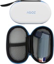 AGOZ Astma Inhaler Medicine Reistas geval voor kinderen en volwassenen - Beschermende Medical Pouch Holder Cover met ritssluiting en polsband (White)