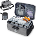 Pillen Flessen Organisator Zak met Combinatie Slot, Vergrendelbare Medicine Bag Organisator, Reis Geneeskunde Organisator met Portable Small Pouch, Medicine Lock Box voor Prescription Flessen met Schouder Strap