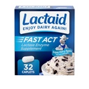 Lactaid Fast Act Lactose Intolerance Relief Caplets with Lactase Enzyme to Prevent Gas, Bloating & Diarree Vanwege Lactose gevoeligheid, Ideaal voor reizen & on-The-Go, 32 Packs of 1-Count